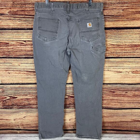 Carhartt Relaxed Fit Gray Denim Work Jeans - Picture 2 of 8